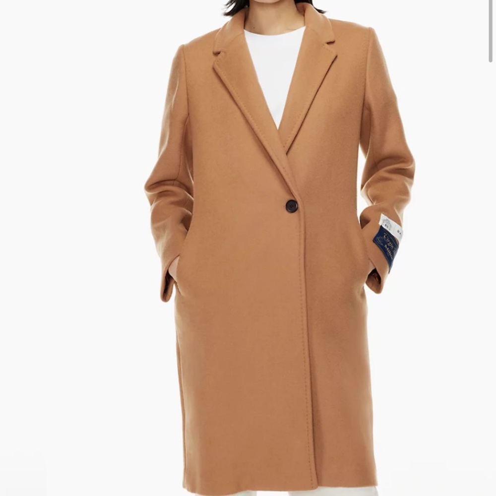 BABATON | Stedman Wool Blend Camel Single-Button Coat